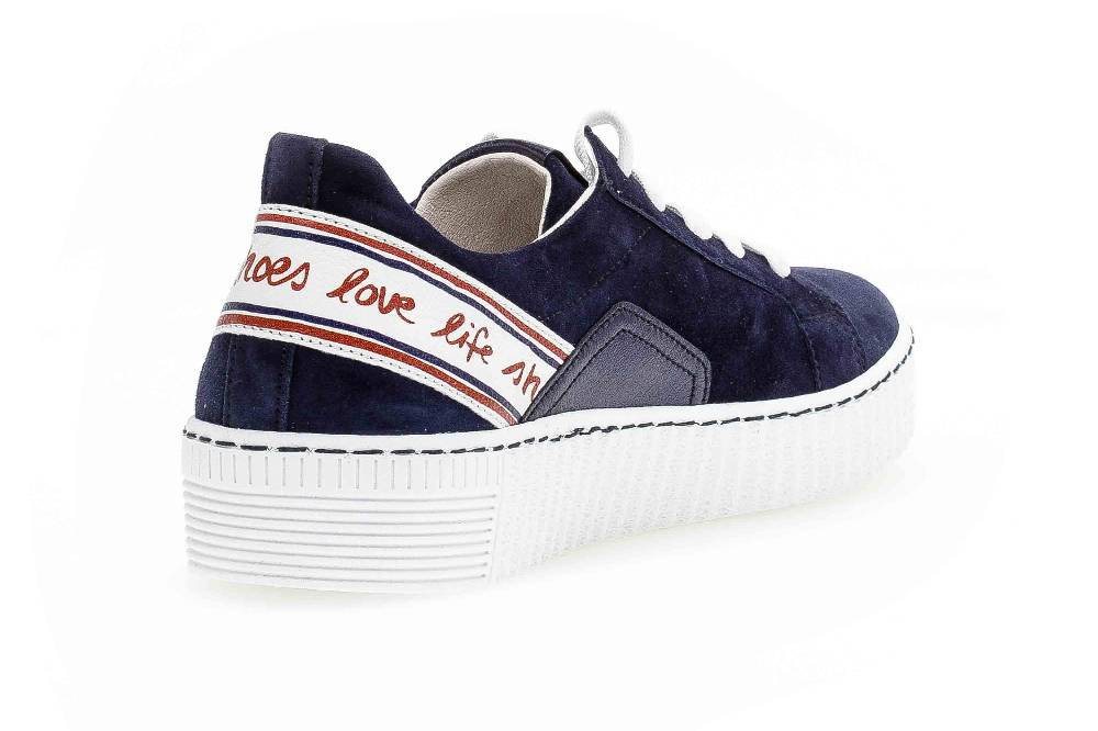 Gabor Jollys Sneaker In Übergrößen Blau 43.331.16 Große Damenschuhe