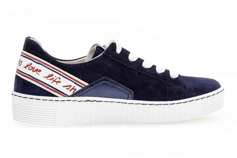 Gabor Jollys Sneaker In Übergrößen Blau 43.331.16 Große Damenschuhe