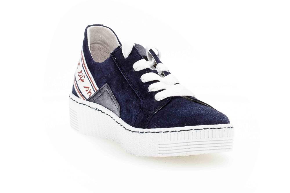 Gabor Jollys Sneaker In Übergrößen Blau 43.331.16 Große Damenschuhe