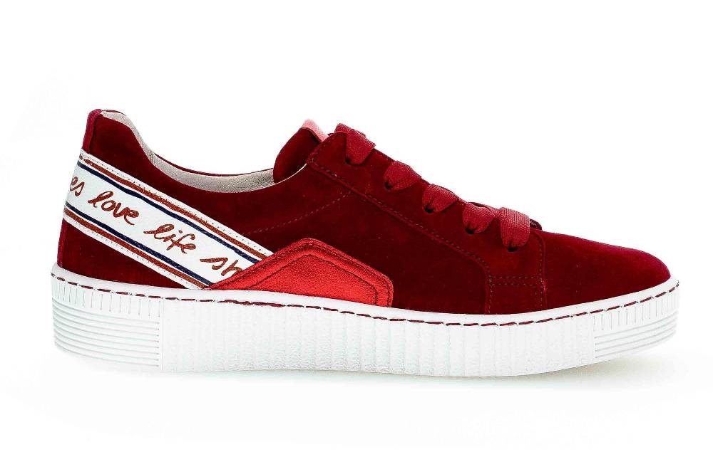 Gabor Jollys Sneaker In Übergrößen Rot 43.331.15 Große Damenschuhe