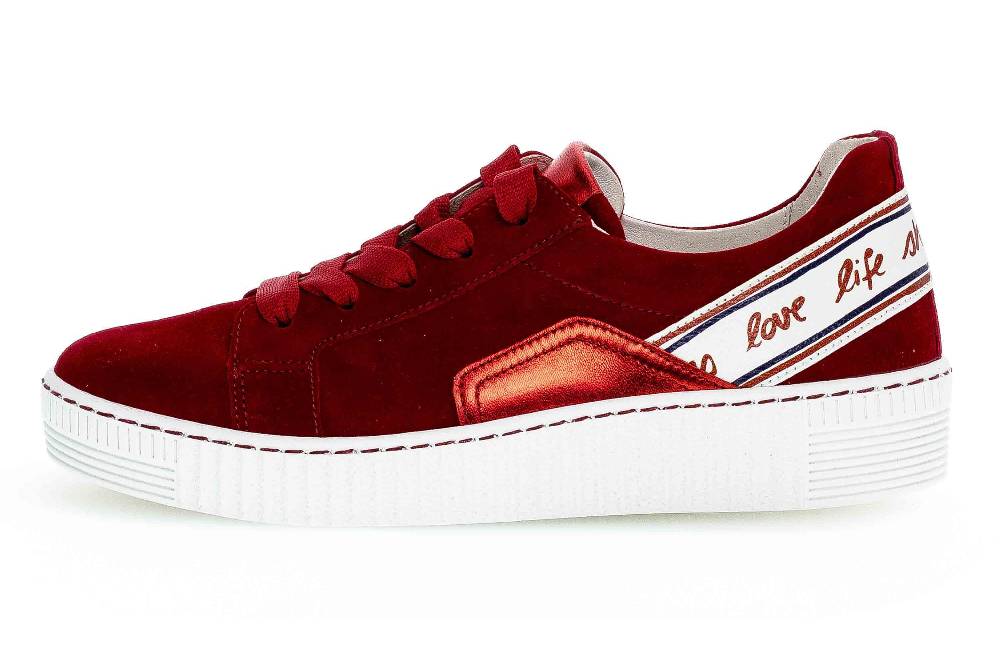 Gabor Jollys Sneaker in Übergrößen Rot 43.331.15 große Damenschuhe