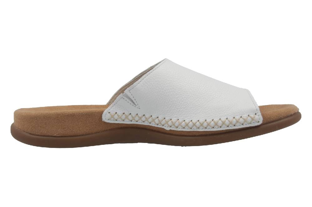 Gabor Pantoletten In Übergrößen Weiß 03.705.21 Große Damenschuhe