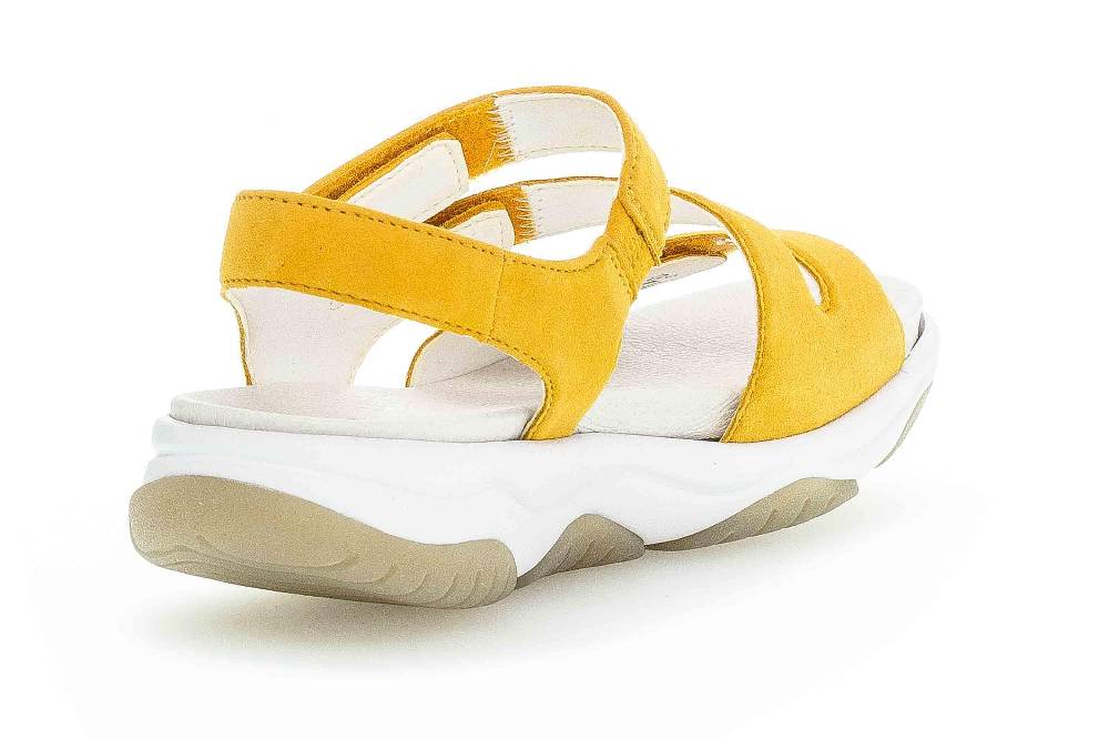 Gabor Rollingsoft Sandalen In Übergrößen Gelb 46.827.22 Große Damenschuhe