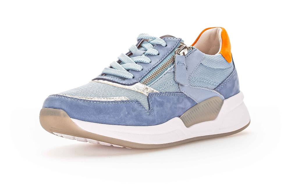 Gabor Rollingsoft Sneaker In Übergrößen Blau 26.957.64 Große Damenschuhe