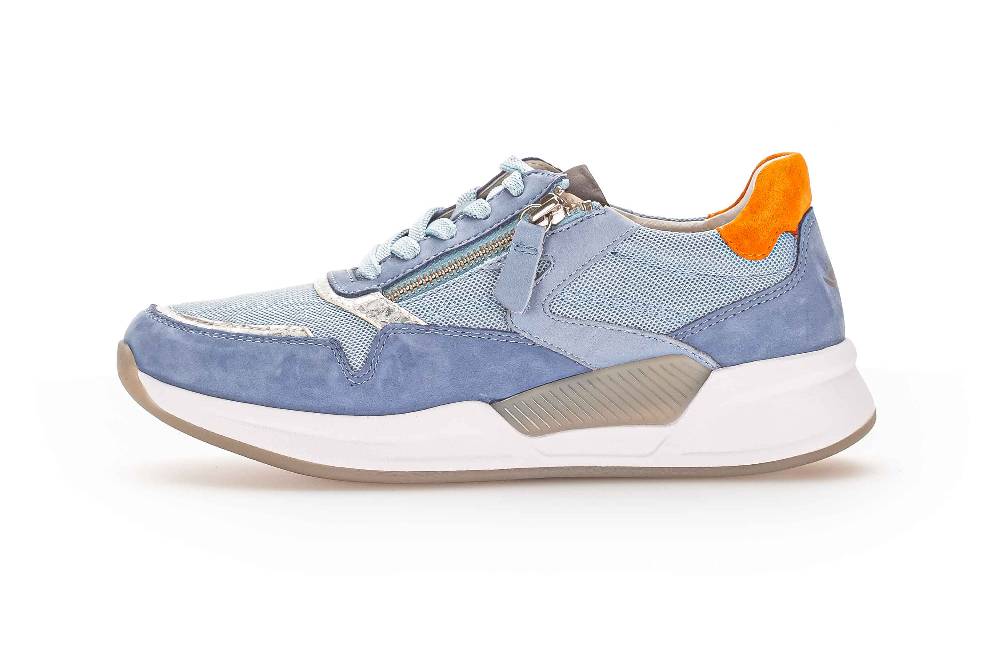 Gabor rollingsoft Sneaker in Übergrößen Blau 26.957.64 große Damenschuhe
