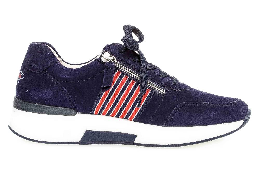 Gabor Rollingsoft Sneaker In Übergrößen Blau 46.928.36 Große Damenschuhe