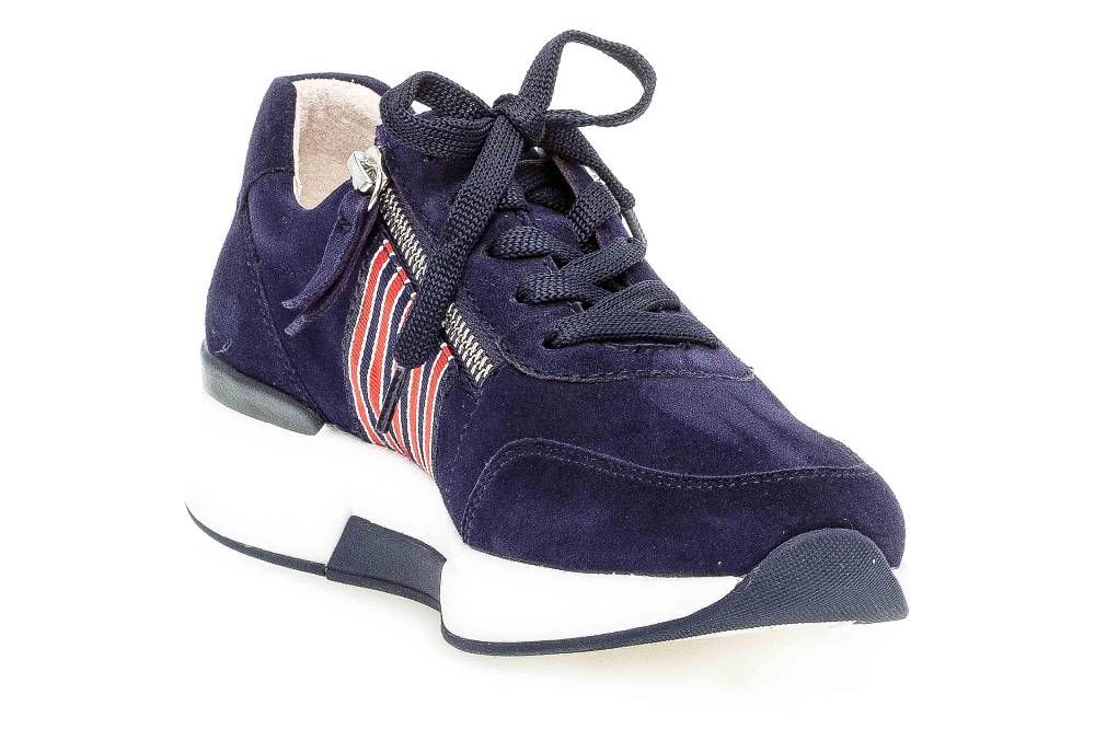 Gabor Rollingsoft Sneaker In Übergrößen Blau 46.928.36 Große Damenschuhe