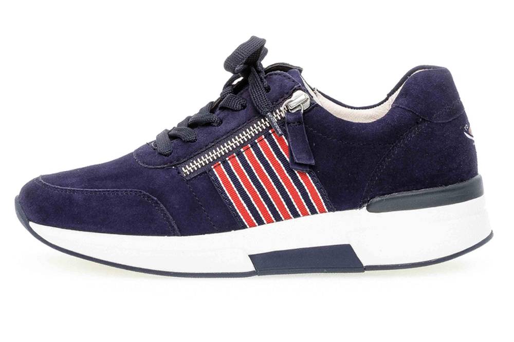 Gabor rollingsoft Sneaker in Übergrößen Blau 46.928.36 große Damenschuhe