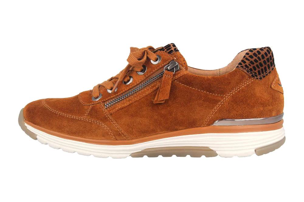 Gabor rollingsoft Sneaker in Übergrößen Braun 56.973.32 große Damenschuhe