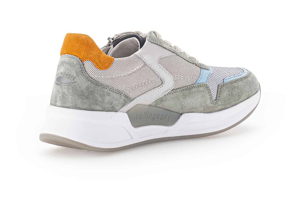 Gabor Rollingsoft Sneaker In Übergrößen Grau 26.957.61 Große Damenschuhe
