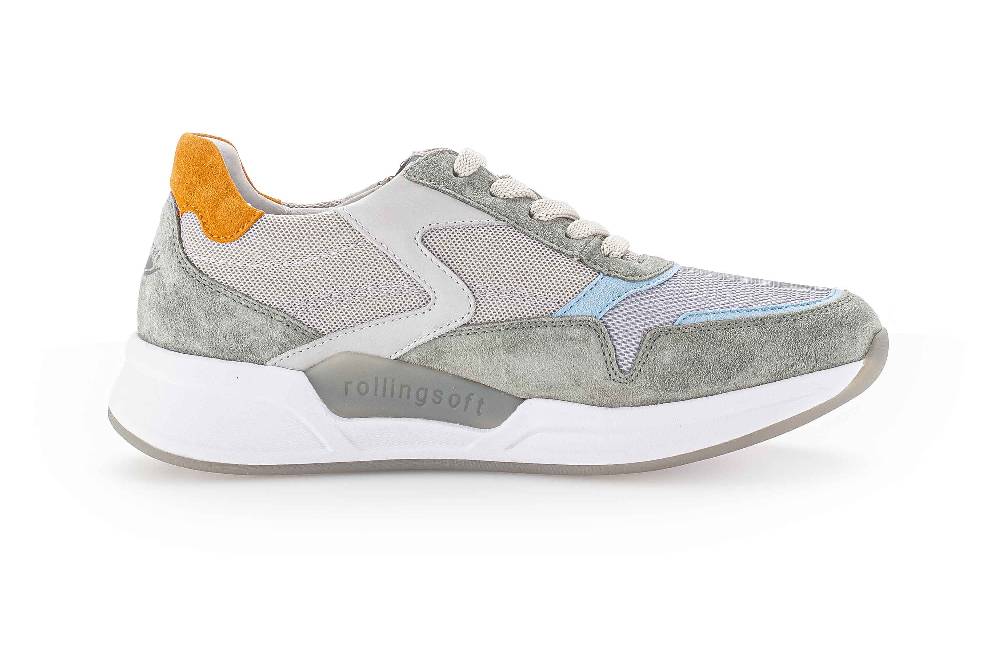 Gabor Rollingsoft Sneaker In Übergrößen Grau 26.957.61 Große Damenschuhe