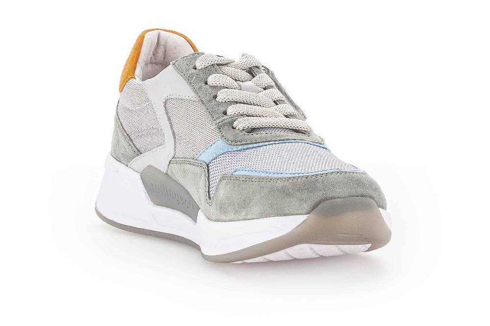 Gabor Rollingsoft Sneaker In Übergrößen Grau 26.957.61 Große Damenschuhe
