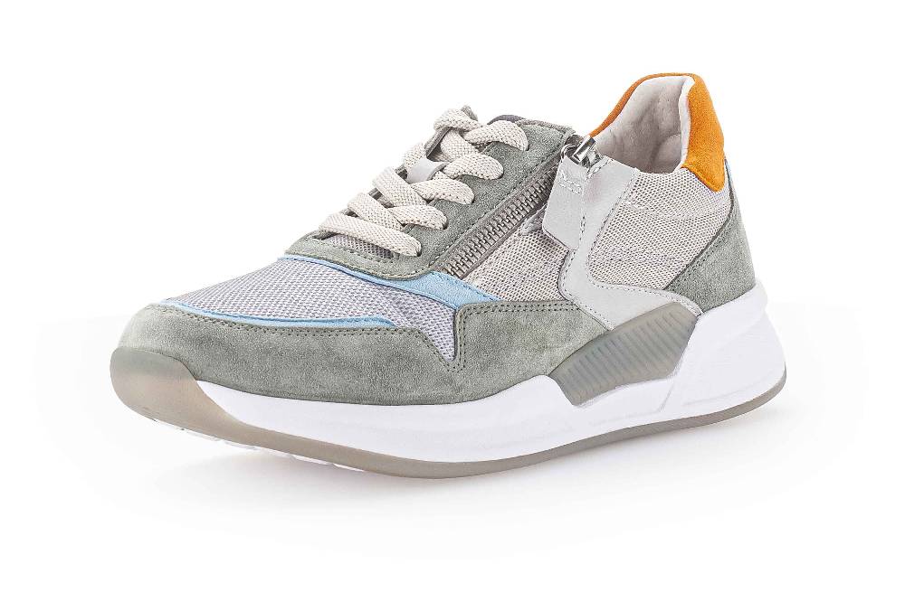 Gabor Rollingsoft Sneaker In Übergrößen Grau 26.957.61 Große Damenschuhe