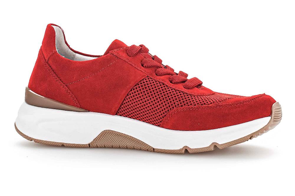 Gabor Rollingsoft Sneaker In Übergrößen Rot 26.897.48 Große Damenschuhe