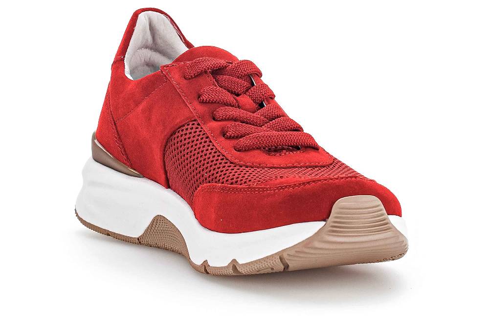 Gabor Rollingsoft Sneaker In Übergrößen Rot 26.897.48 Große Damenschuhe