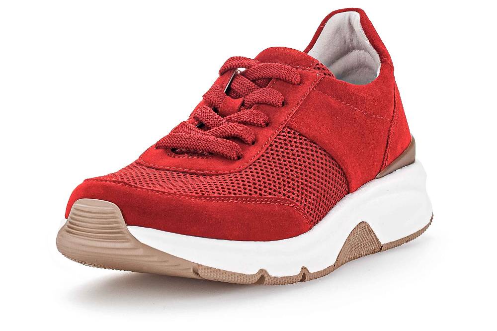Gabor Rollingsoft Sneaker In Übergrößen Rot 26.897.48 Große Damenschuhe