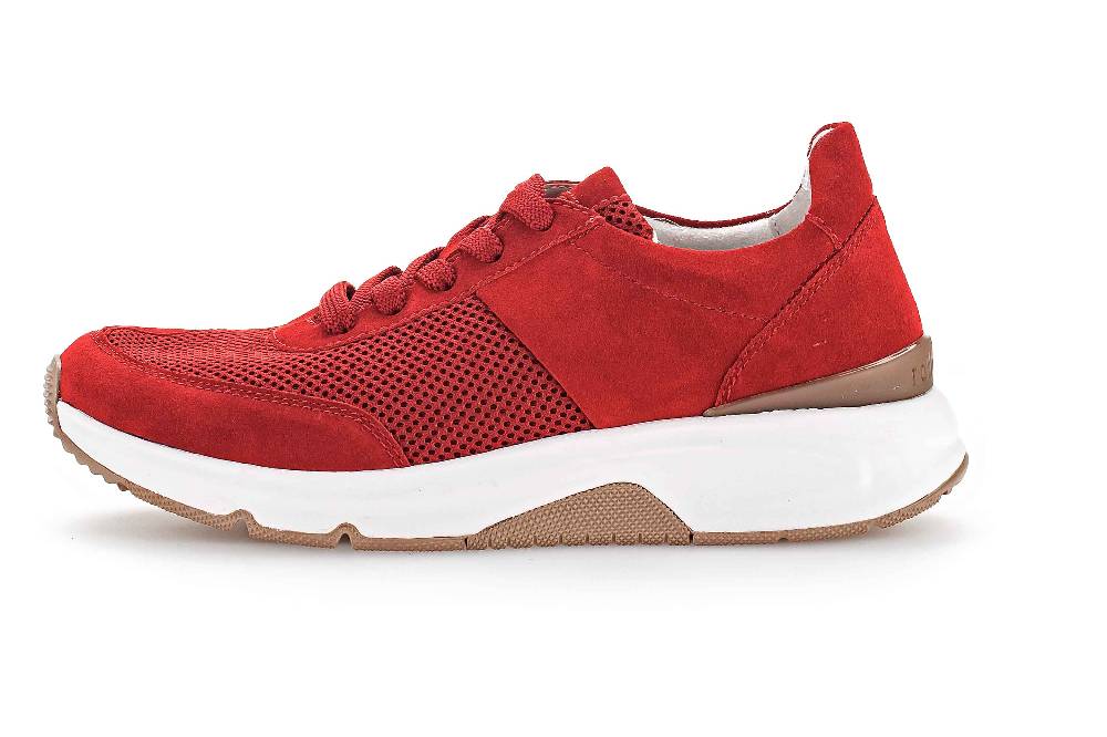 Gabor rollingsoft Sneaker in Übergrößen Rot 26.897.48 große Damenschuhe