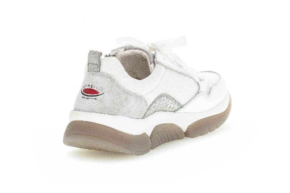 Gabor Rollingsoft Sneaker In Übergrößen Weiß 66.938.60 Große Damenschuhe
