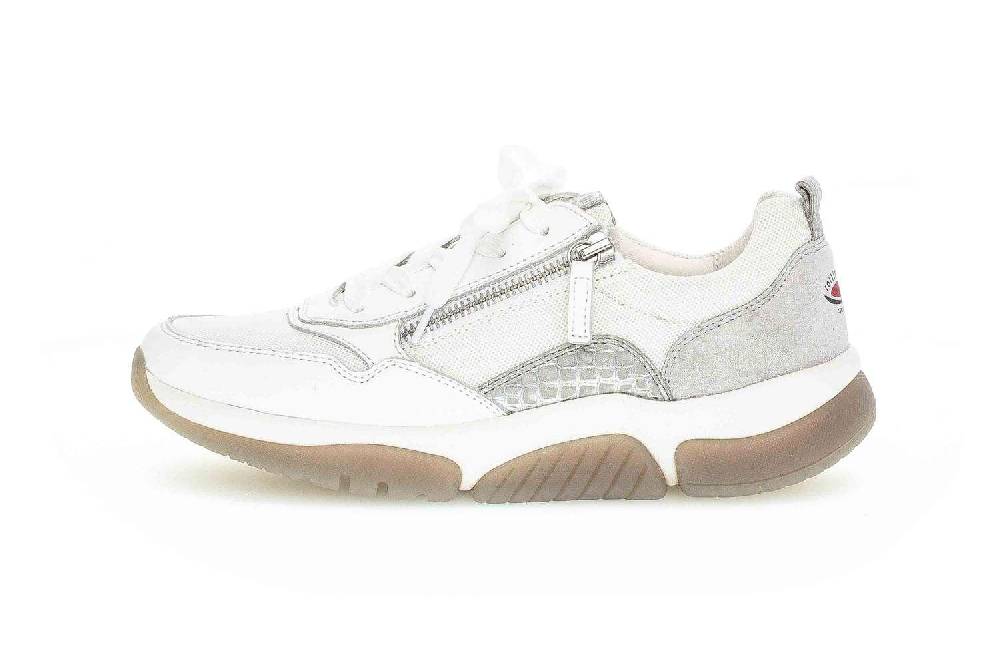 Gabor Rollingsoft Sneaker In Übergrößen Weiß 66.938.60 Große Damenschuhe