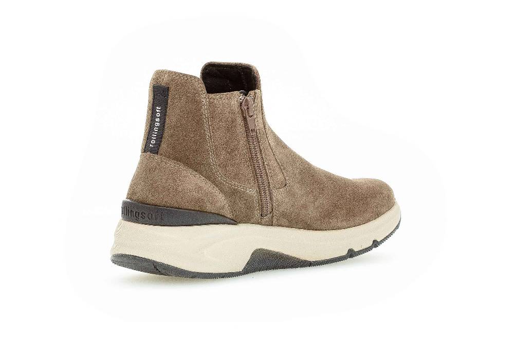 Gabor Rollingsoft Stiefeletten In Übergrößen Braun 76.881.30 Große Damenschuhe