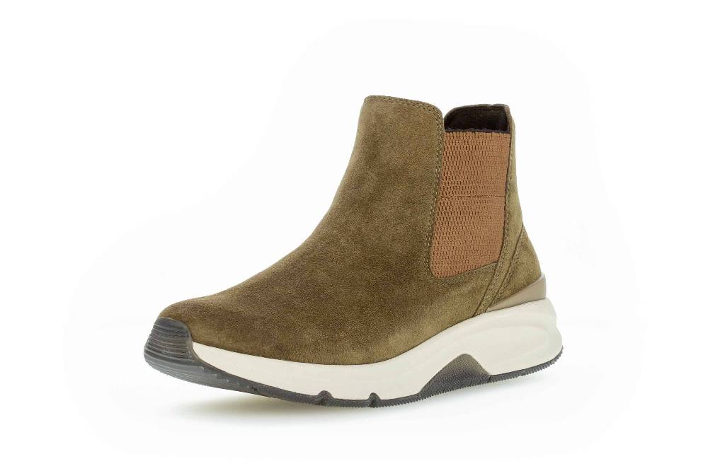 Gabor Rollingsoft Stiefeletten In Übergrößen Grün 76.881.33 Große Damenschuhe