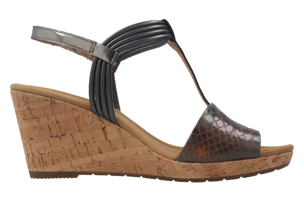 Gabor Sandaletten In Übergrößen Grau 62.828.85 Große Damenschuhe