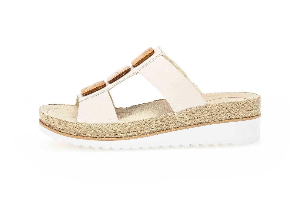 Gabor Sport Pantoletten in Übergrößen Beige 63.720.11 große Damenschuhe