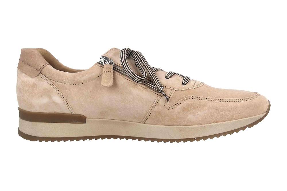 Gabor Sport Sneaker In Übergrößen Beige 53.422.12 Große Damenschuhe