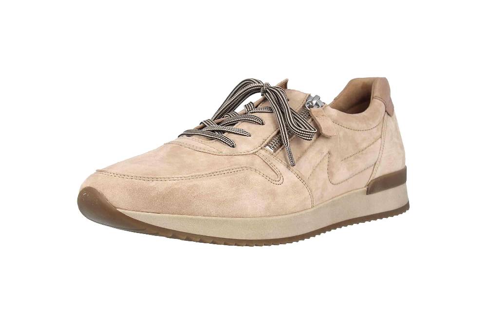 Gabor Sport Sneaker In Übergrößen Beige 53.422.12 Große Damenschuhe