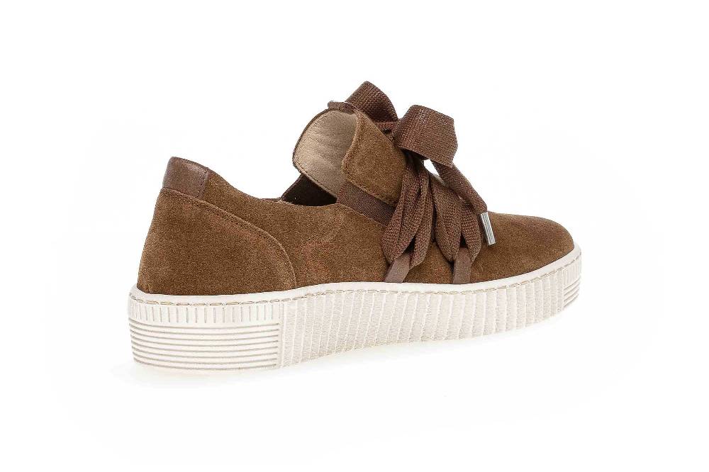 Gabor Sport Sneaker In Übergrößen Beige 63.333.18 Große Damenschuhe