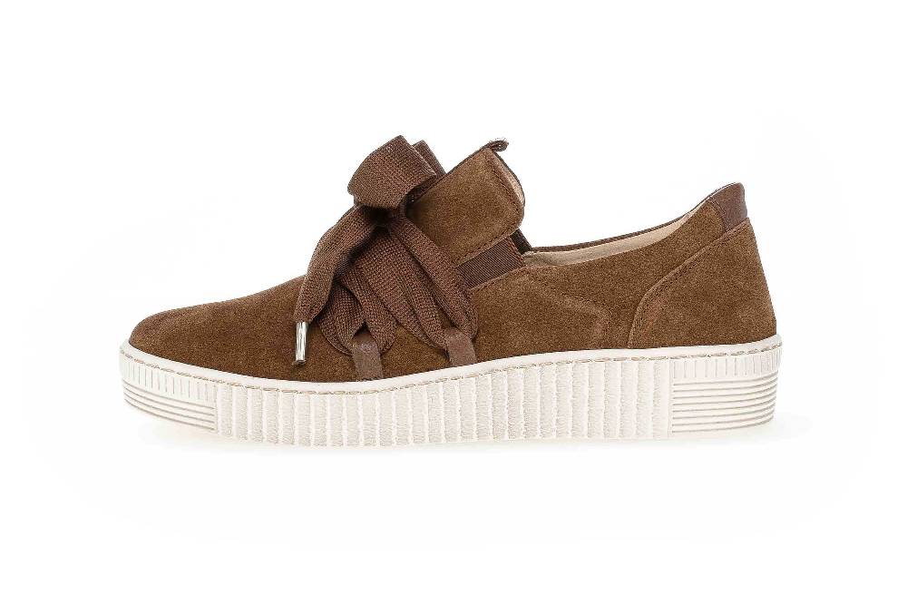 Gabor Sport Sneaker in Übergrößen Beige 63.333.18 große Damenschuhe