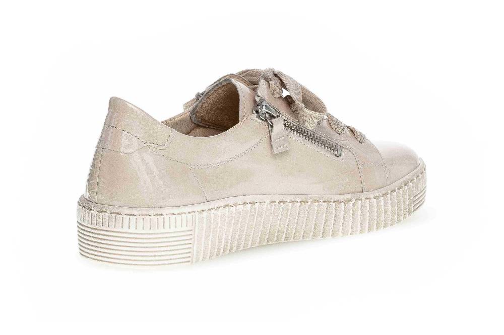 Gabor Sport Sneaker In Übergrößen Beige 63.334.91 Große Damenschuhe