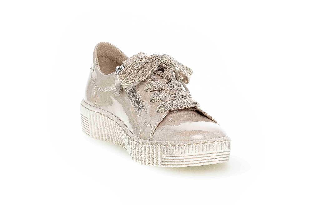 Gabor Sport Sneaker In Übergrößen Beige 63.334.91 Große Damenschuhe