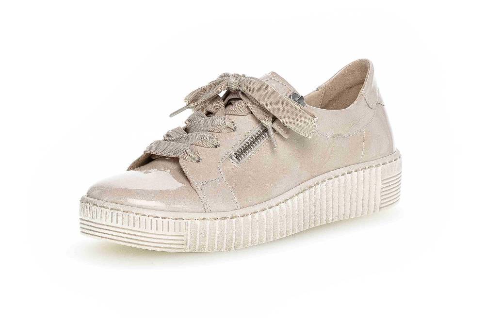 Gabor Sport Sneaker In Übergrößen Beige 63.334.91 Große Damenschuhe