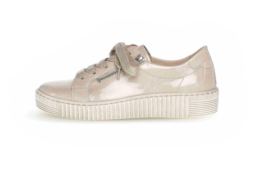 Gabor Sport Sneaker in Übergrößen Beige 63.334.91 große Damenschuhe