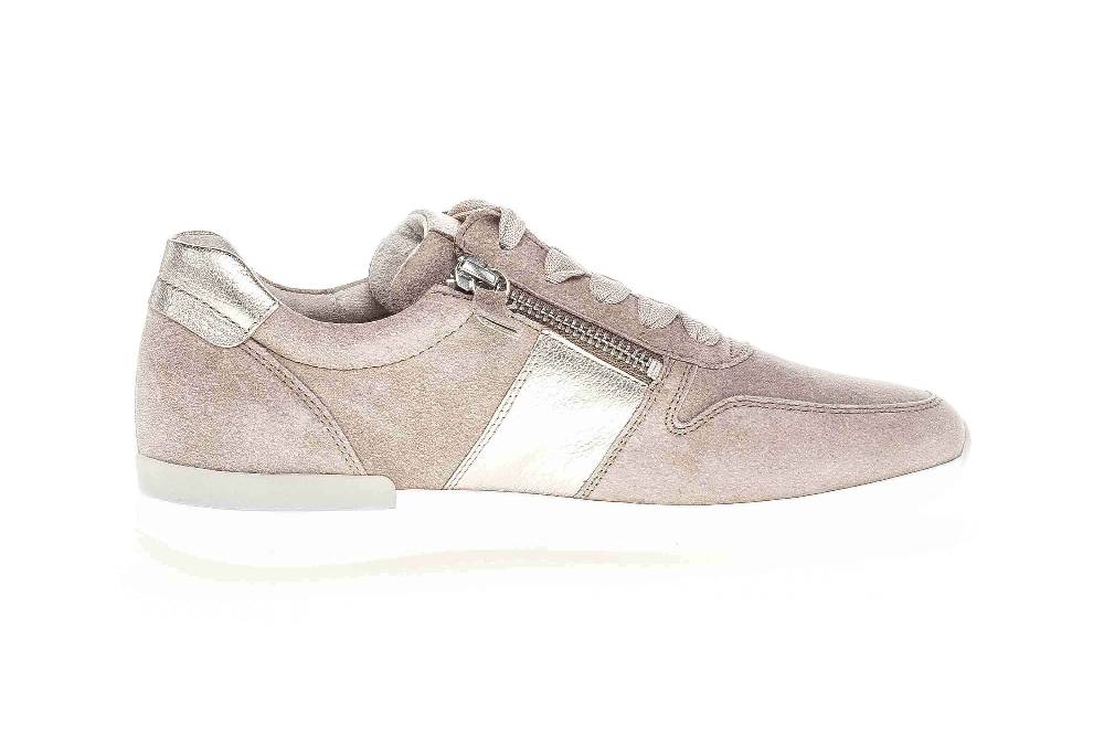 Gabor Sport Sneaker In Übergrößen Beige 63.420.12 Große Damenschuhe