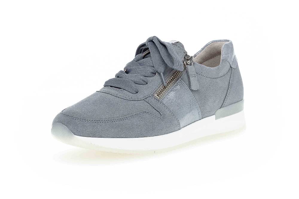 Gabor Sport Sneaker In Übergrößen Blau 63.420.96 Große Damenschuhe
