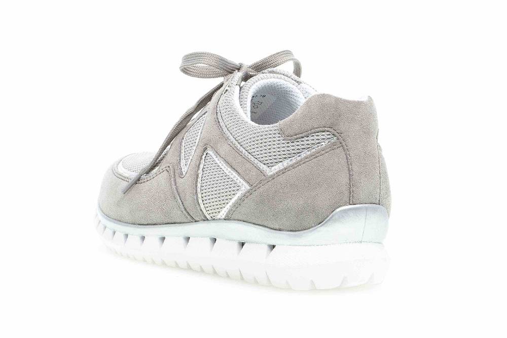 Gabor Sport Sneaker In Übergrößen Grau 24.251.19 Große Damenschuhe