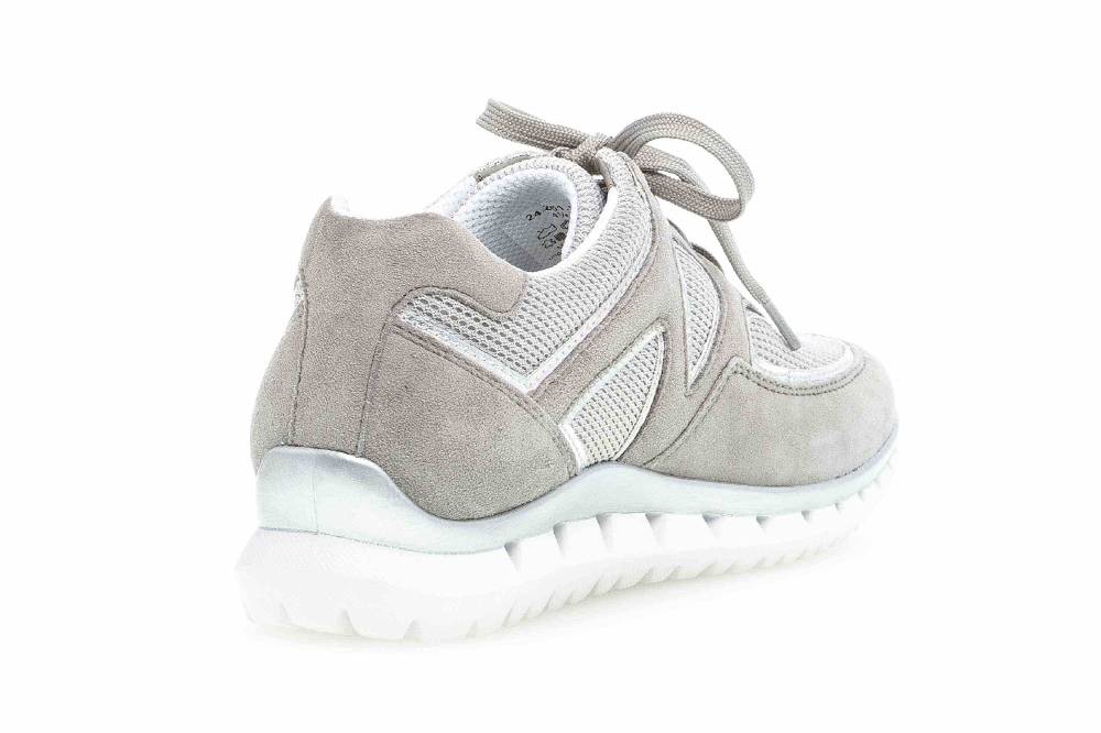Gabor Sport Sneaker In Übergrößen Grau 24.251.19 Große Damenschuhe