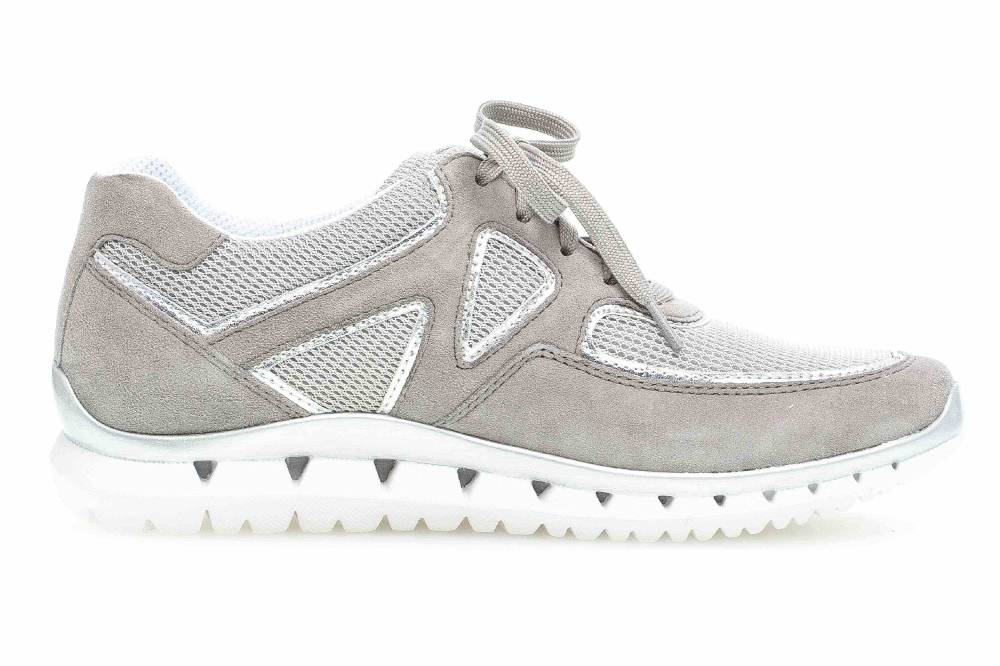 Gabor Sport Sneaker In Übergrößen Grau 24.251.19 Große Damenschuhe