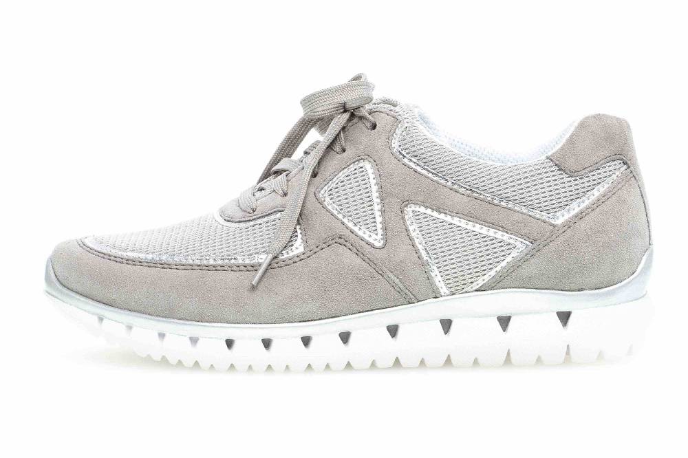Gabor Sport Sneaker in Übergrößen Grau 24.251.19 große Damenschuhe