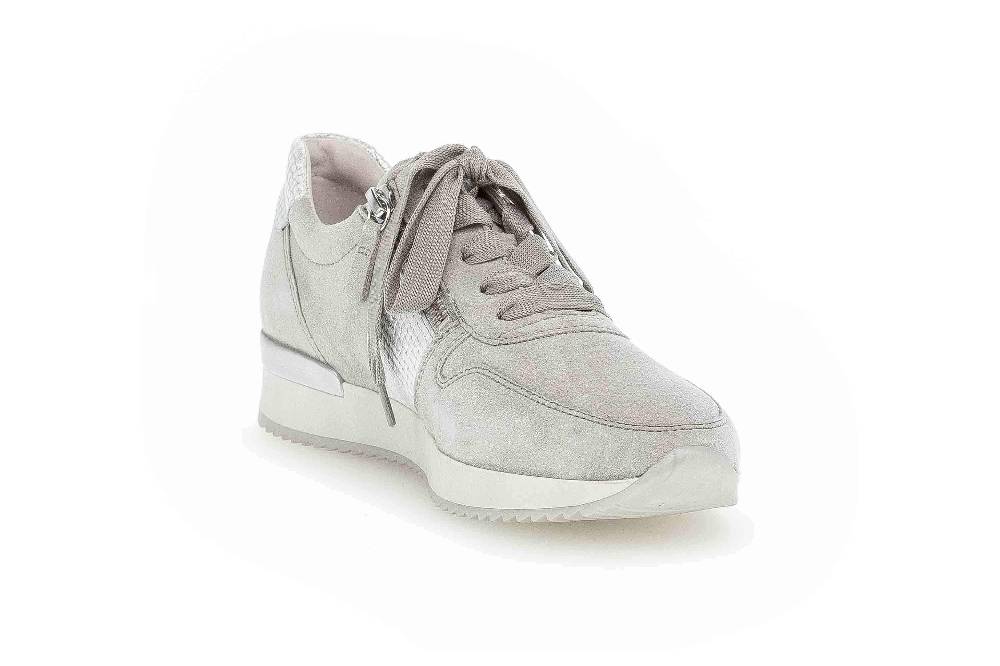 Gabor Sport Sneaker In Übergrößen Grau 63.420.19 Große Damenschuhe
