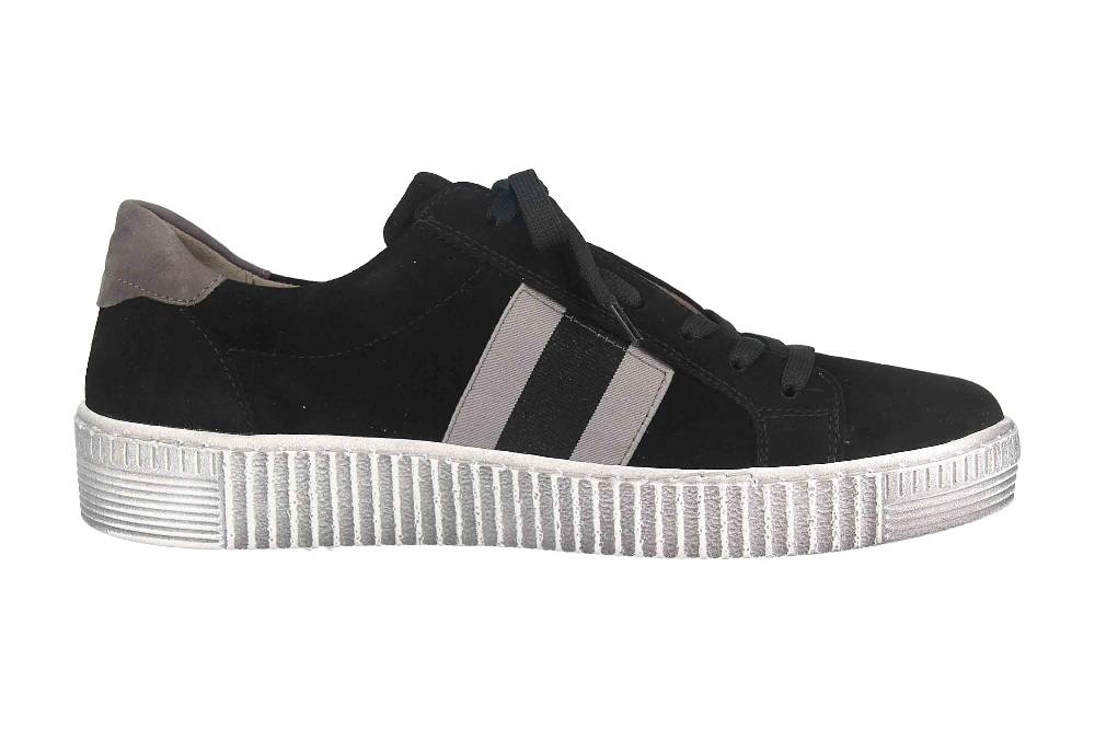 Gabor Sport Sneaker In Übergrößen Schwarz 53.336.17 Große Damenschuhe