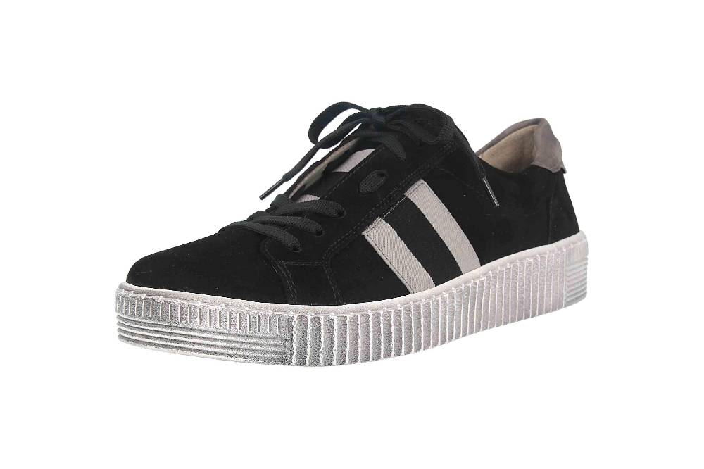 Gabor Sport Sneaker In Übergrößen Schwarz 53.336.17 Große Damenschuhe