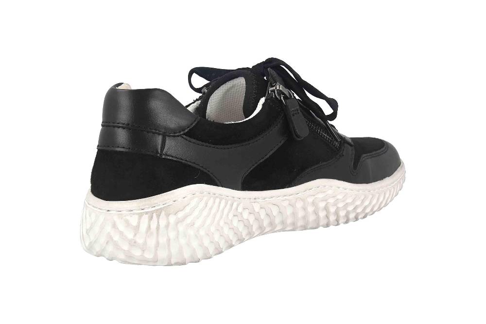 Gabor Sport Sneaker In Übergrößen Schwarz 53.381.27 Große Damenschuhe