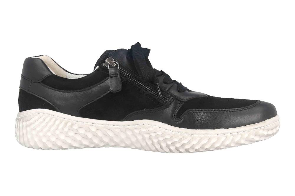 Gabor Sport Sneaker In Übergrößen Schwarz 53.381.27 Große Damenschuhe