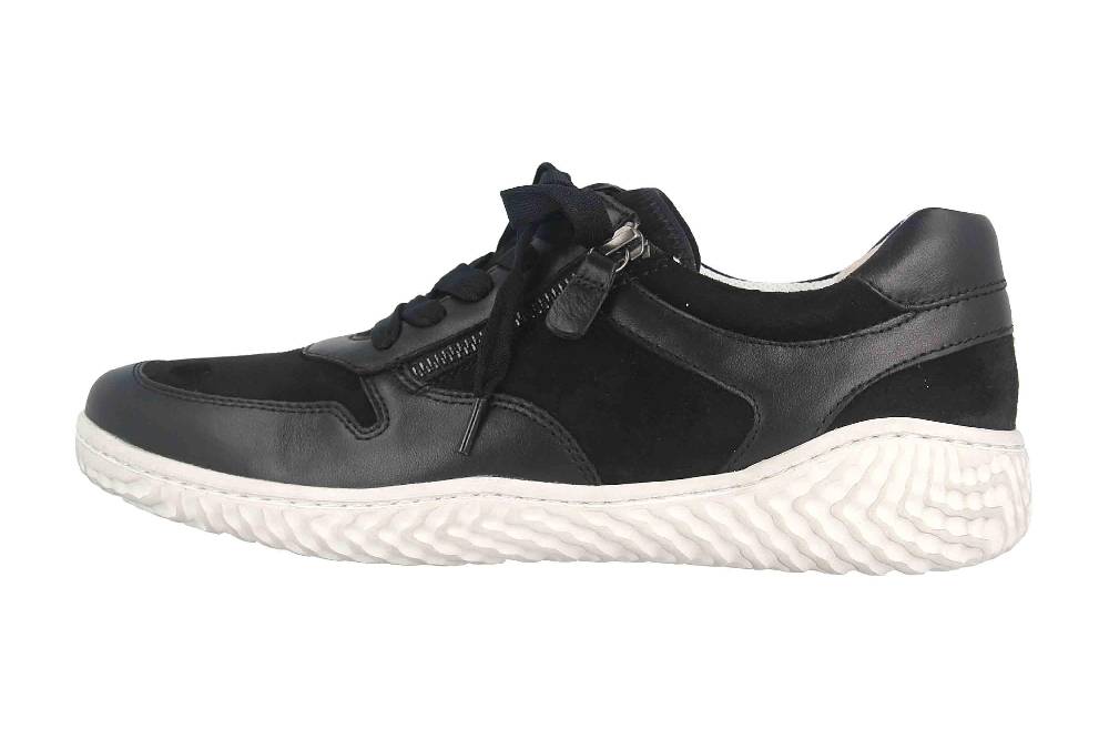 Gabor Sport Sneaker in Übergrößen Schwarz 53.381.27 große Damenschuhe