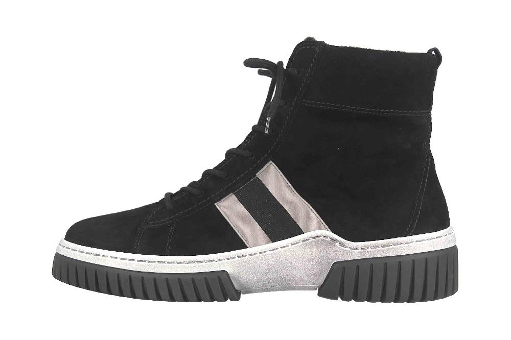 Gabor Sport Sneaker in Übergrößen Schwarz 53.760.17 große Damenschuhe