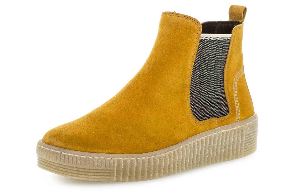 Gabor Sport Stiefeletten In Übergrößen Gelb 53.731.30 Große Damenschuhe