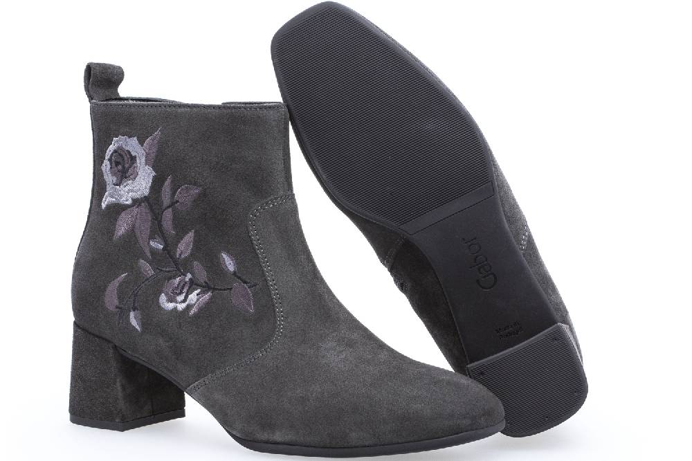 Gabor Stiefeletten In Übergrößen Grau 75.861.19 Große Damenschuhe